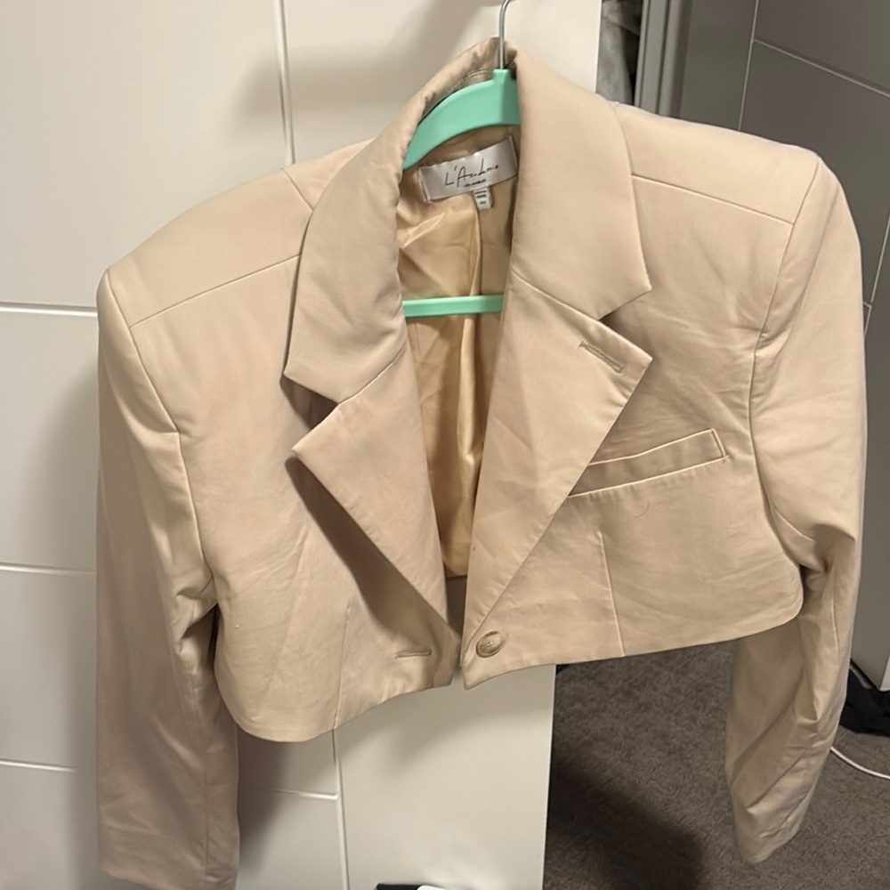 Women's Cream Cropped Jacket from L’Academie